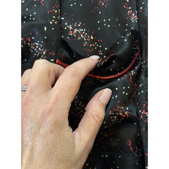 Bottega Veneta Black Pixel Pattern Pyjama Shirt Mens 50/M Graphic Silk Blend - Picture 15 of 16